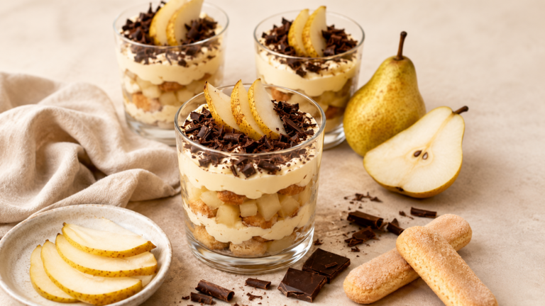 Tiramisù Pere e Cioccolato: un dessert elegante e irresistibile